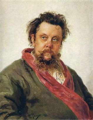 Портрет композитора М.П.Мусоргского.